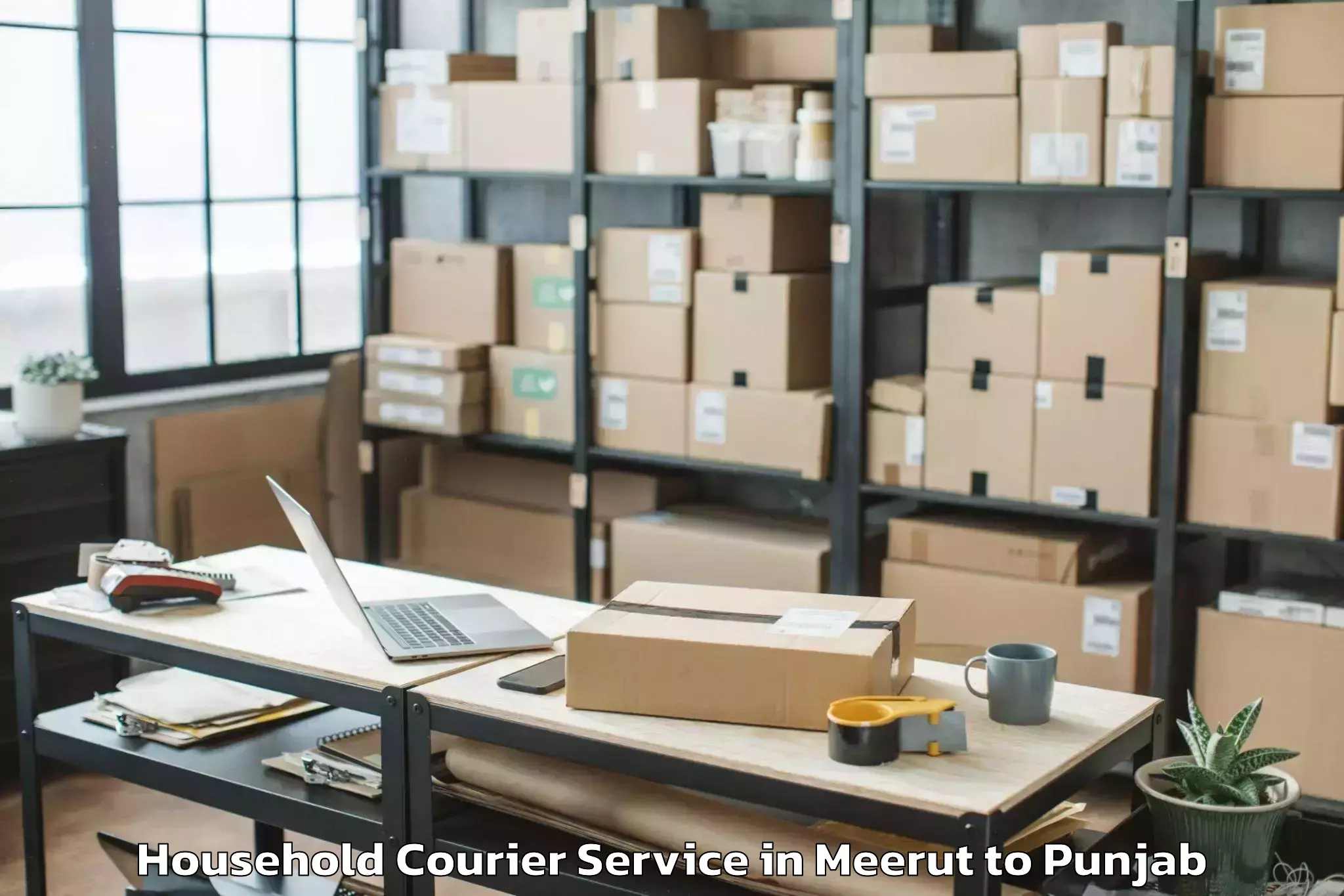 Professional Meerut to Batala Household Courier